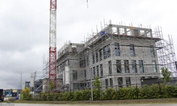 br bouwgroep hoofdkantoor in steigers
