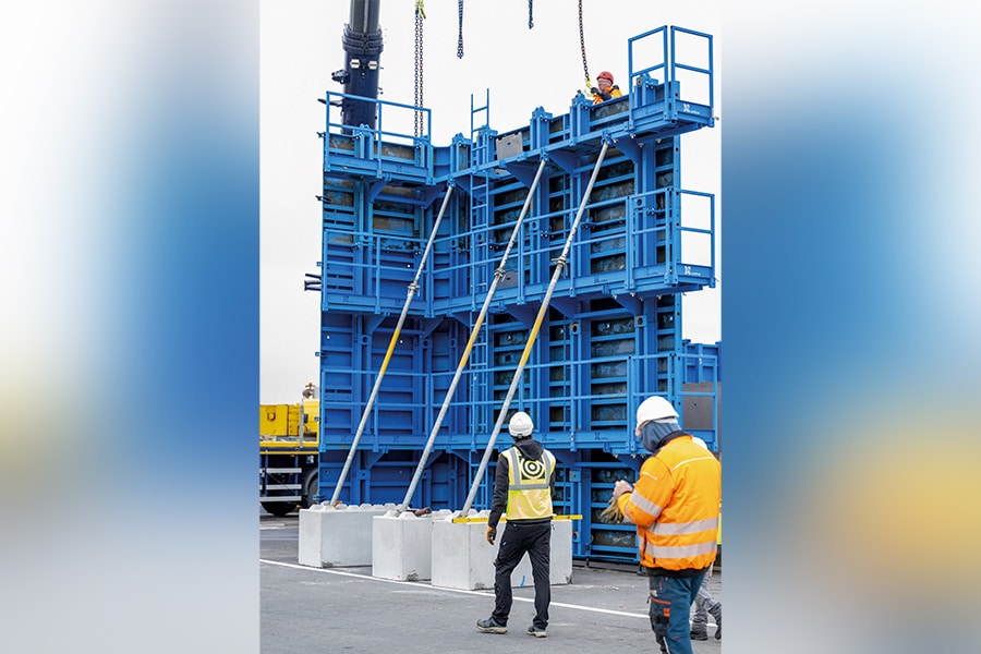 Stockage binnenkistpaneel zeemuur met steunbeerbekisting voor d