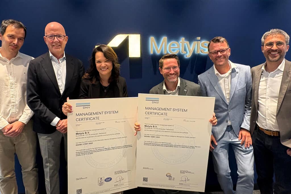 DNV vergibt erstes ISO/IEC 42001-Zertifikat in den Niederlanden an Metyis