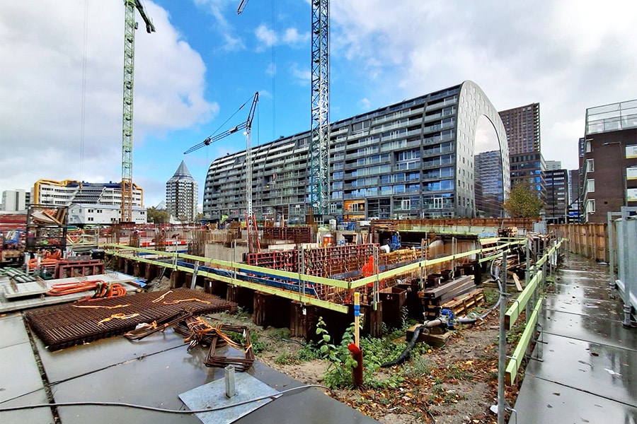 Testopstelling kelderwand RottaNova met zelfherstellend beton door kristallijne technologie 1