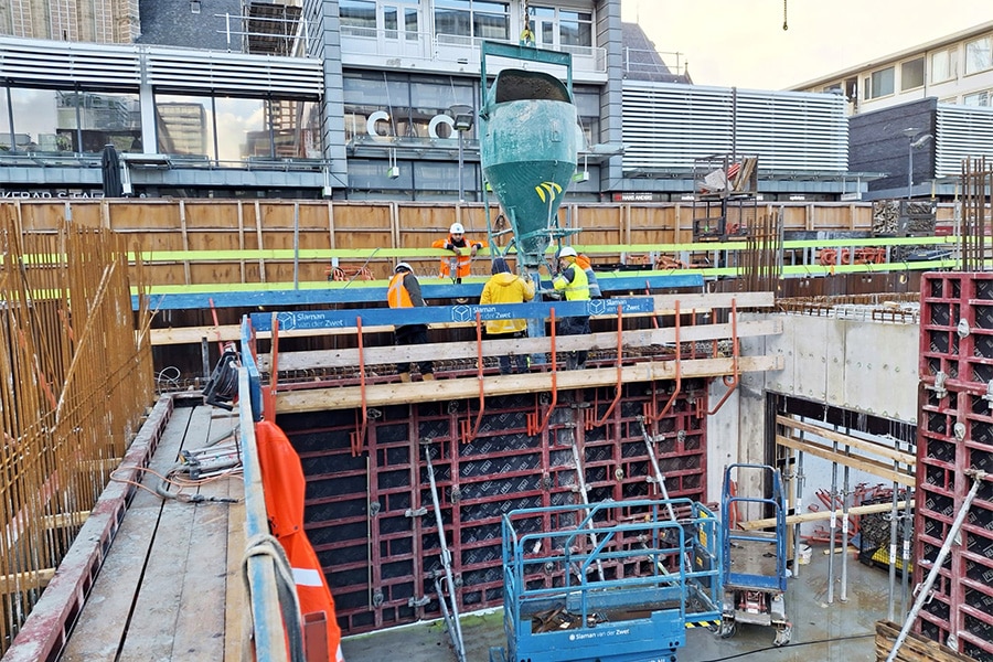 Testopstelling kelderwand RottaNova met zelfherstellend beton door kristallijne technologie 2