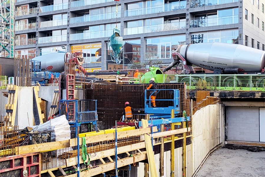 Testopstelling kelderwand RottaNova met zelfherstellend beton door kristallijne technologie 1