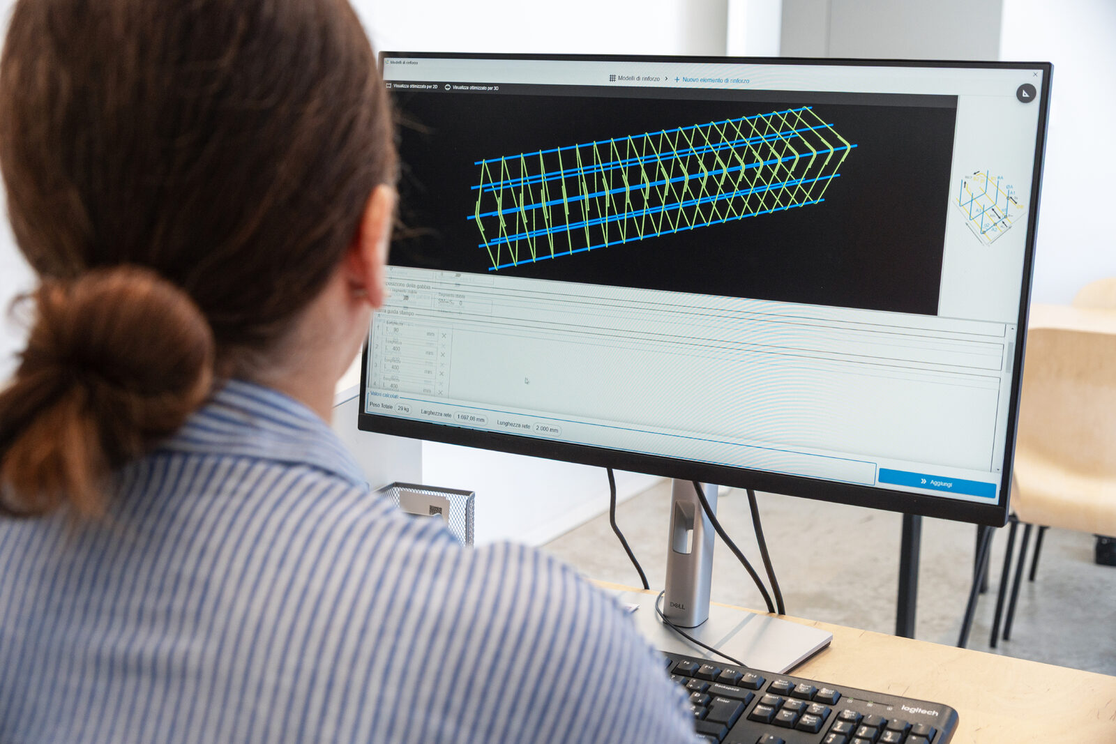 Met de geïntegreerde CageMeshManager-module ondersteunt de aheadSuite het genereren van gegevens voor wapeningsmatten en -korven. Zo kunnen projecten al in de ontwerpfase optimaal worden afgestemd op de productie met de BlueMesh.